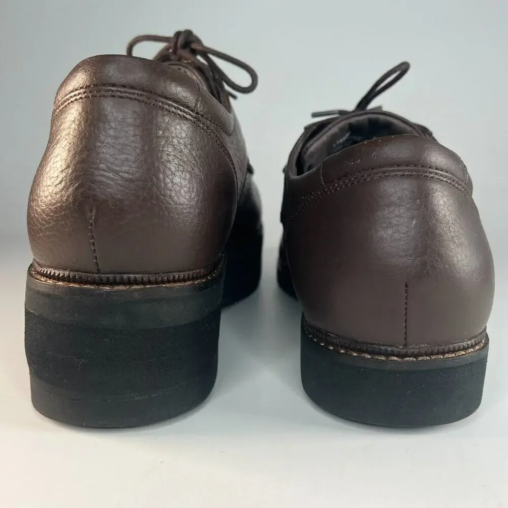 Apex Uneven Legs Lexington Brown Leather Oxford Dress Shoes Men 9.5 NWOT